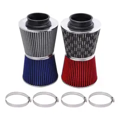 ROZENBERG SPA - Filtro De Aire Alto Flujo Conico 75mm Auto Jeep Tuning Rojo