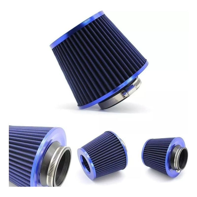 ROZENBERG SPA - Filtro De Aire Alto Flujo Conico 76mm Auto Jeep Tuning Azul
