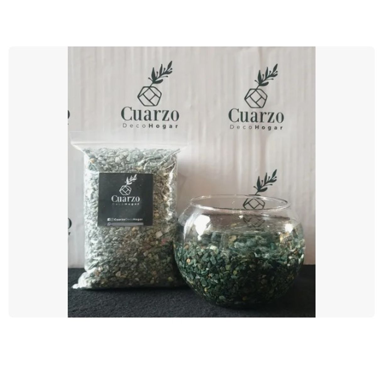GENERICO - Grava Sudafricana Verde Oceano Fondo De Acuarios. 800 gr