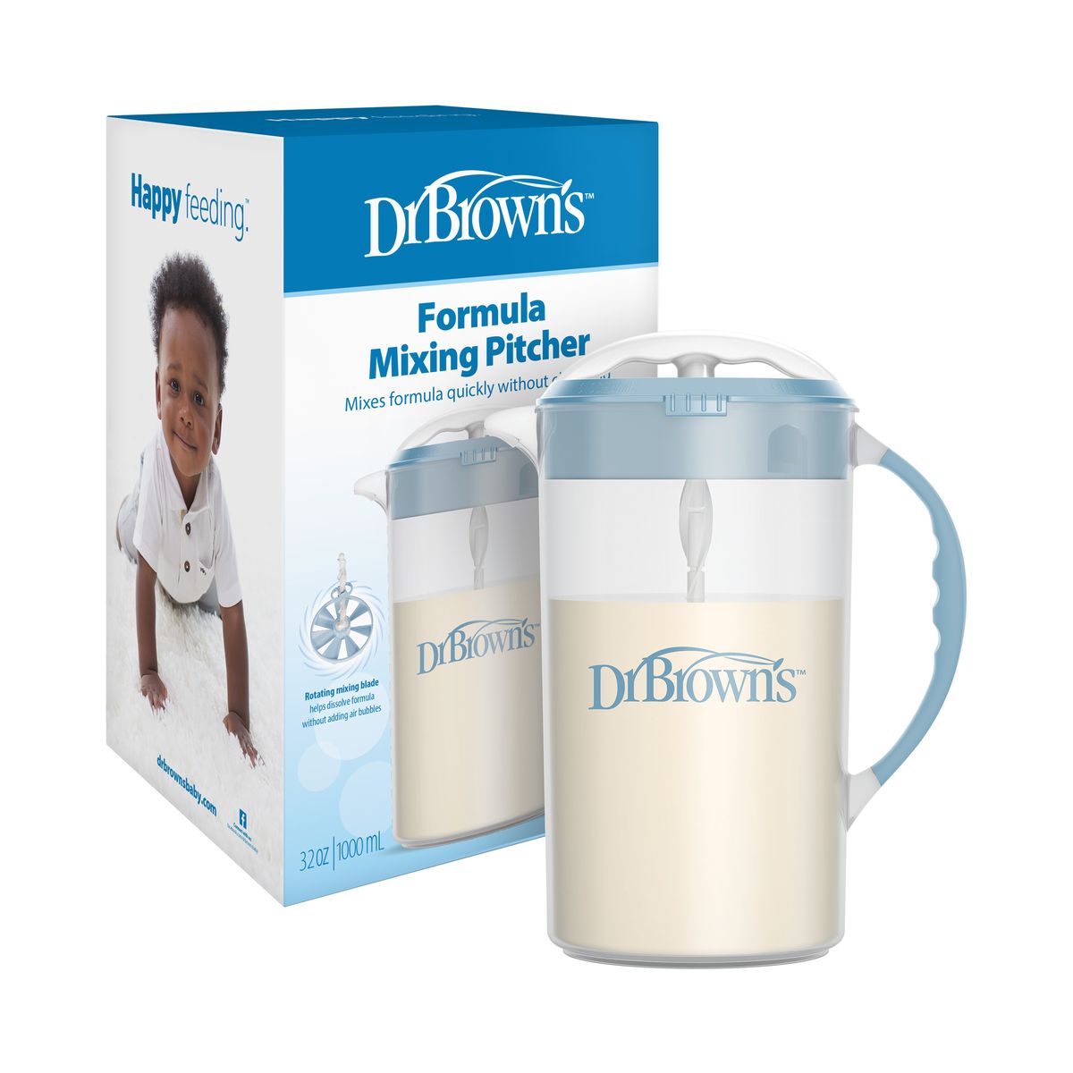 DR BROWN'S - Jarra Para Mezclar Leche Y Fórmulas Dr Brown´s Sin Grumos Azul
