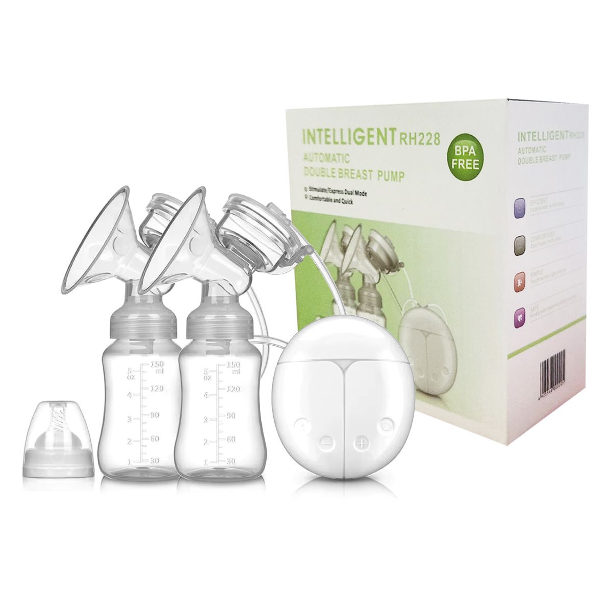 GENERICO - Extractor de Leche Eléctrico Doble Portátil