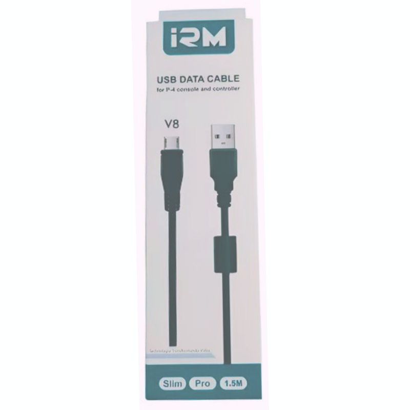 IRM - Cable Consola Micro Usb V8 Para Playstation 4 Slim Pro 1.5 Mts
