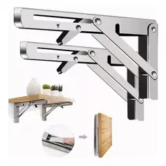 ROZENBERG SPA - Set 2 Escuadra Metalica Abatible Rapida Soporte Plegable 30c