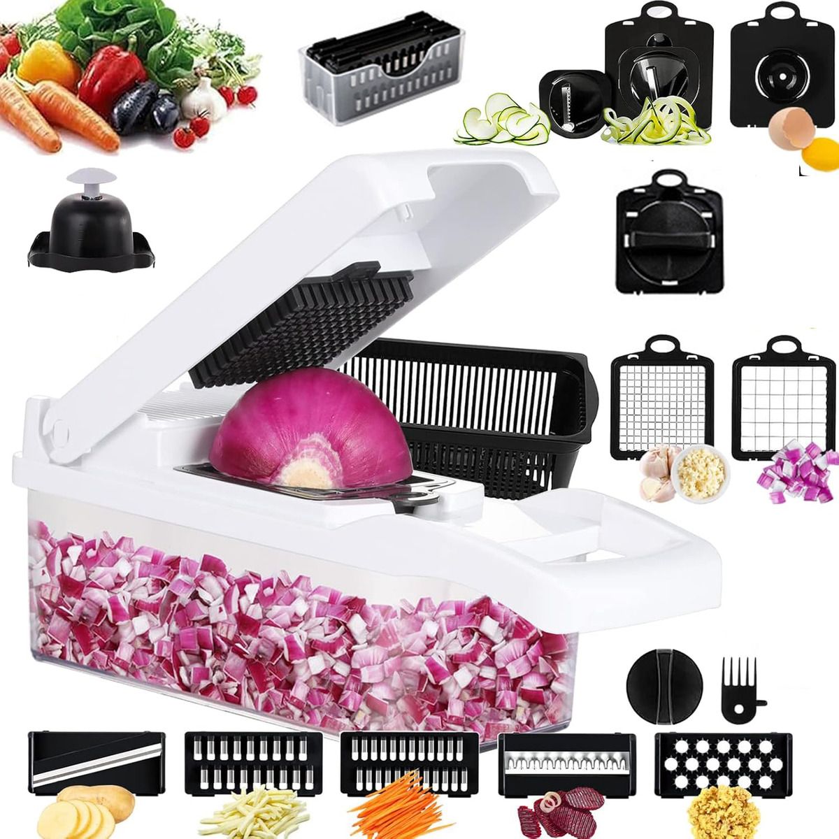 GENERICO - 10 En 1 Multifuncional Cortador De Verduras Picador Verduras