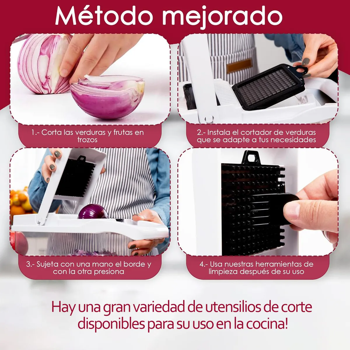 GENERICO - 10 En 1 Multifuncional Cortador De Verduras Picador Verduras