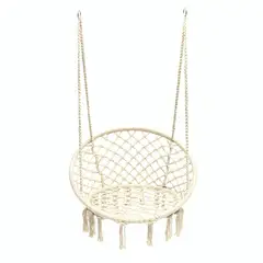 GENERICO - Silla Hamaca Columpio Colgante Terraza Jardin Color Blanco - lanco