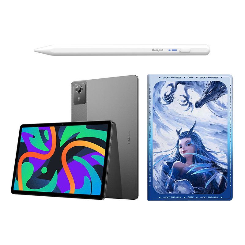 LENOVO - Tablet Lenovo Pad 2024 8GB+128GB WiFi Gris y Bolígrafo táctil y Funda protectora.