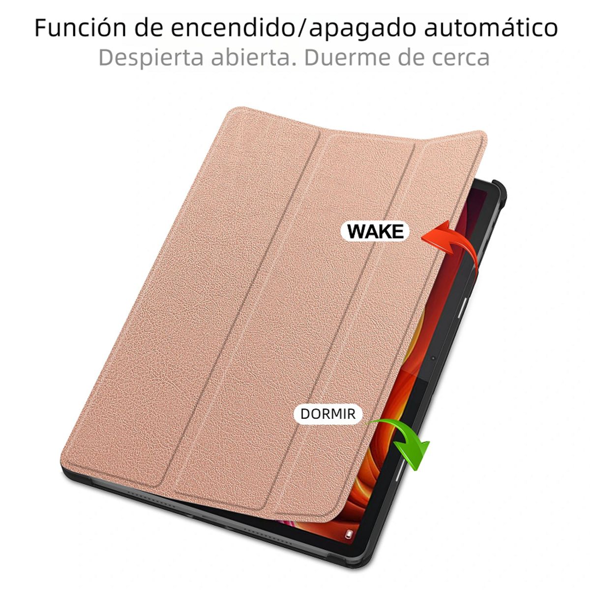 LENOVO - Tablet Lenovo Pad 2024 8GB+128GB WiFi  Púrpura y Funda protectora Dorado.