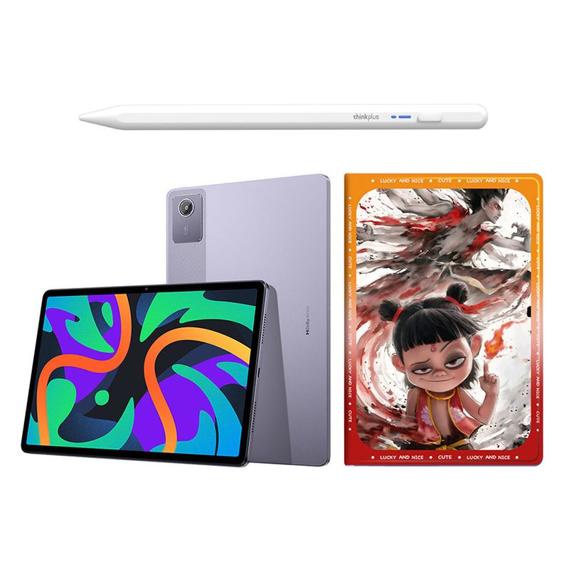 LENOVO - Tablet Lenovo Pad 2024 8GB+128GB WiFi Púrpura y Bolígrafo táctil y Funda protectora.