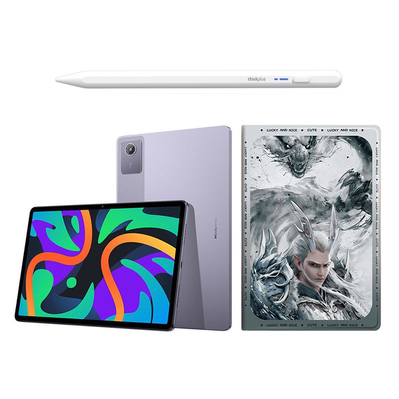 LENOVO - Tablet Lenovo Pad 2024 8GB+128GB WiFi Púrpura y Bolígrafo táctil y Funda protectora.