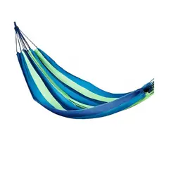 GENERICO - HAMACA COLGANTE 180X150CM DE ALGODON 2 PLAZAS AZUL