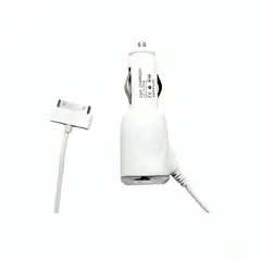 GENERICO - CARGADOR AUTO DOBLE USB CON PANT LED