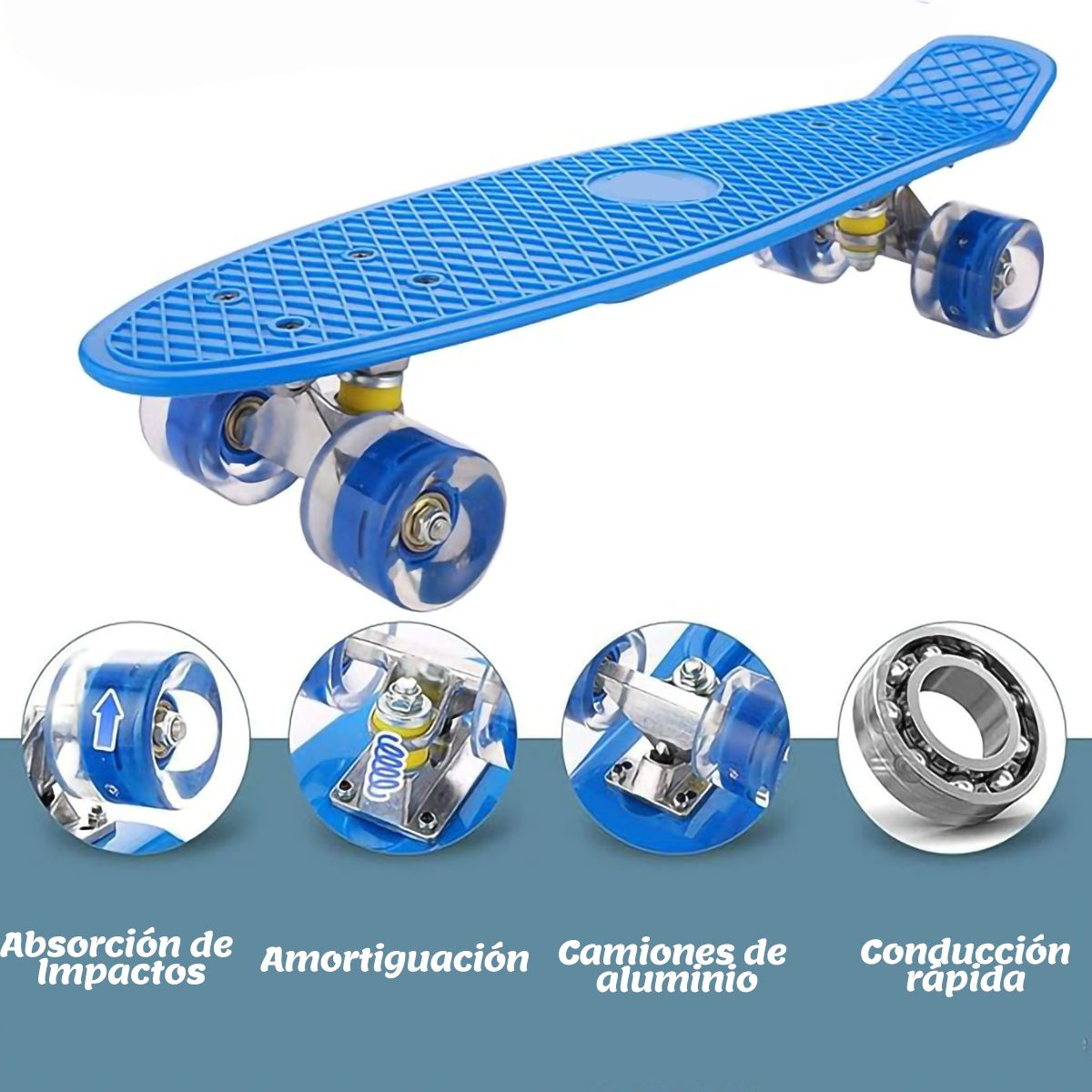GENERICO - Completa Para Principios Y Profesionales Monopatín-Azul