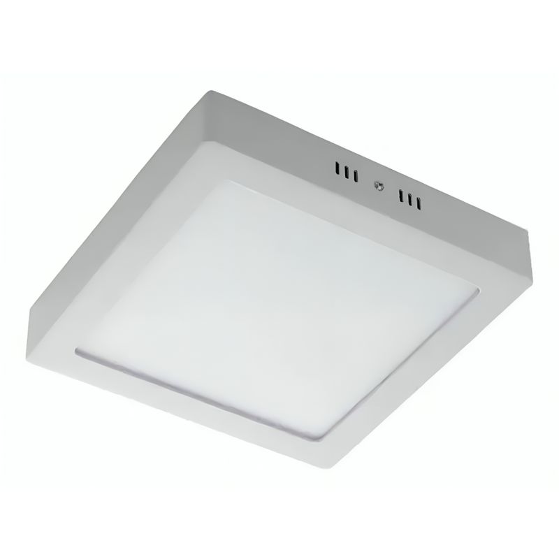 GENERICO - Foco Plafón Led Cuadrado Luz Cálida 18w