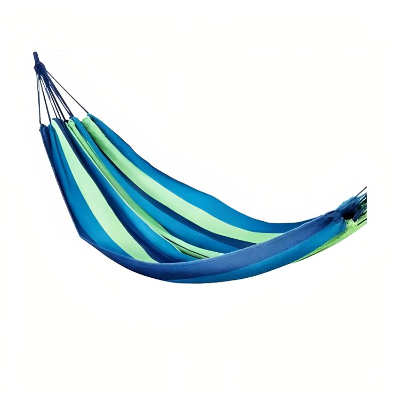 GENERICO - HAMACA COLGANTE 180X150CM DE ALGODON 2 PLAZAS AZUL