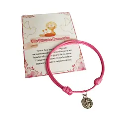 GENERICO - Recuerdos Primera Comunion Encintados 12 Pulseras + Tarjetas