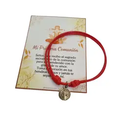 GENERICO - Recuerdos Primera Comunion Encintados 12 Pulseras + Tarjetas
