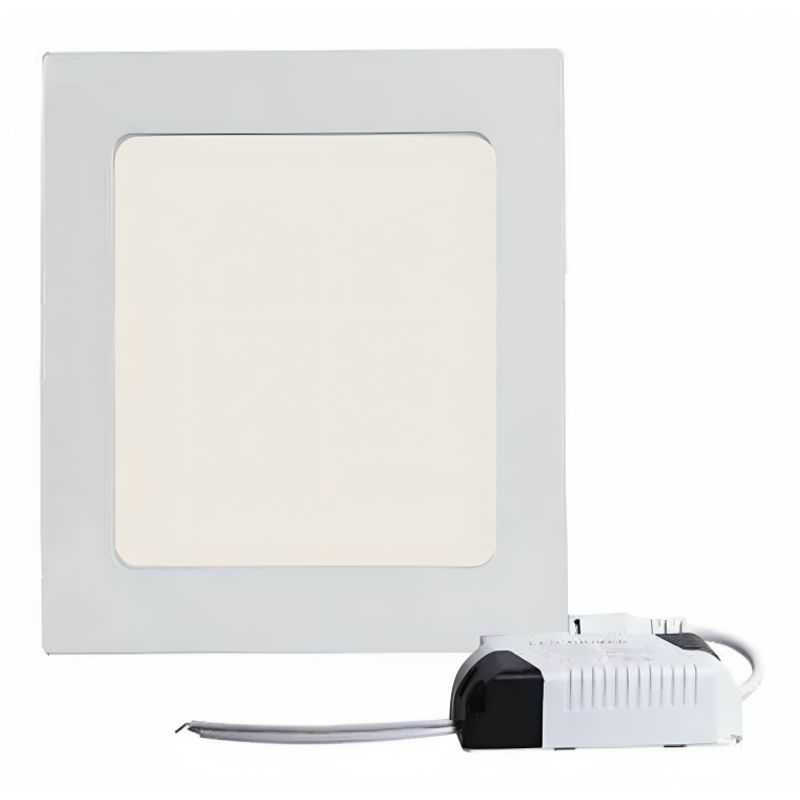 GENERICO - Foco Plafón Led Cuadrado Luz Cálida 18w