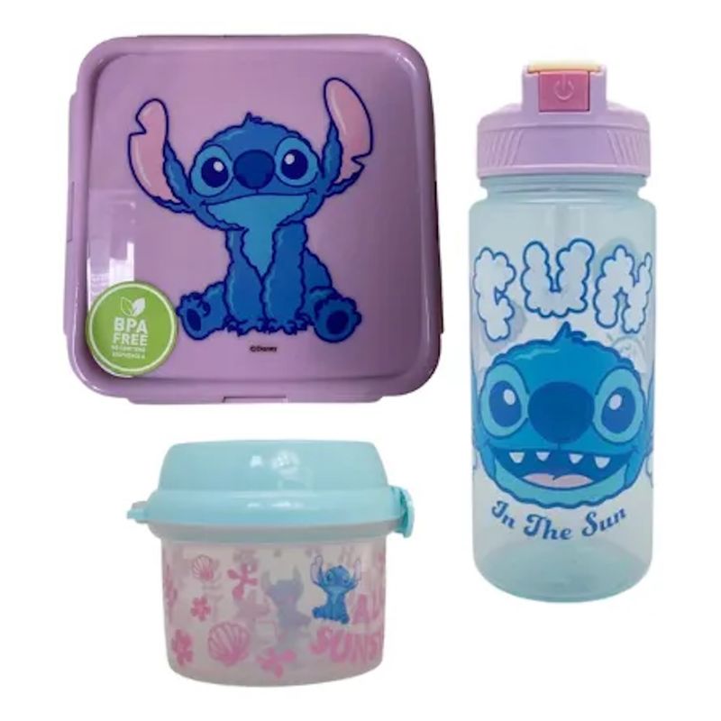 GENERICO - Pack Botella 400ml + Hermético 500ml + Porta Snack