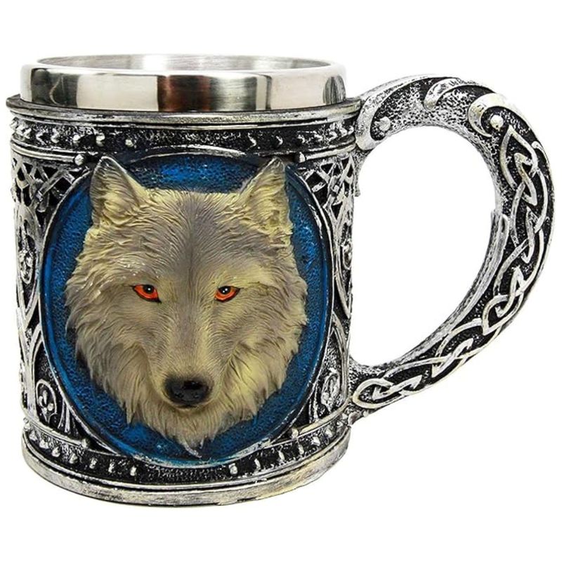 GENERICO - Jarra Medieval Lobo Plateado
