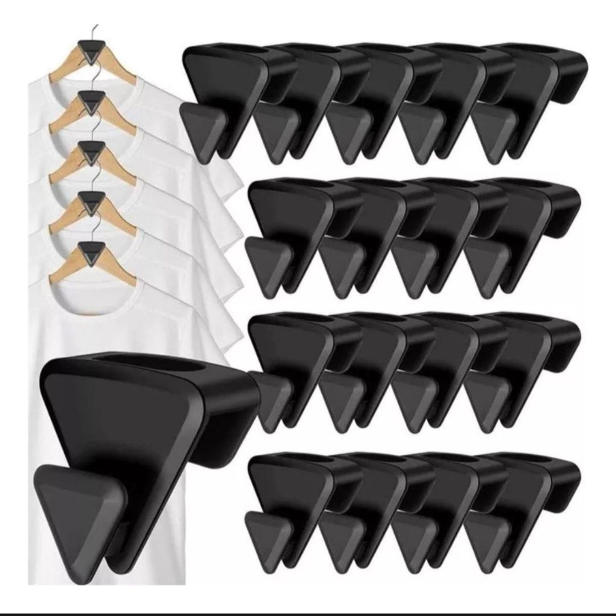 GENERICO - Pack X18 Gancho Organizador De Armario Percha Closet Ropa