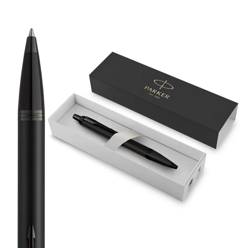 PARKER - Boligrafo Parker IM Achromatic Negro Mate Tinta Negra