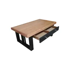 GENERICO - Mesa de centro de 1000 modelo Caburgua, bicolor Negro/Caramela