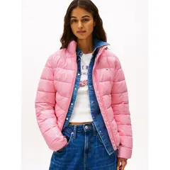 TOMMY HILFIGER - Parka Acolchada Essential Rosado Tommy Jeans