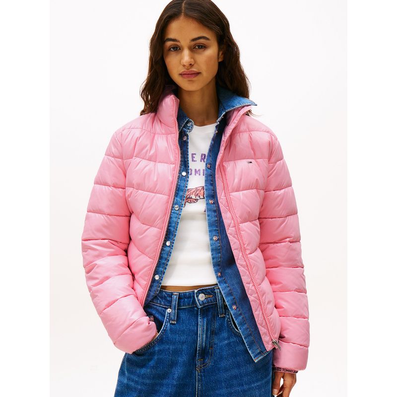 TOMMY HILFIGER - Parka Acolchada Essential Rosado Tommy Jeans