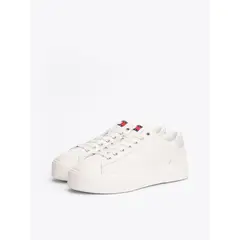 TOMMY HILFIGER - Zapatillas New Flatform De Cuero Blanco Tommy Jeans