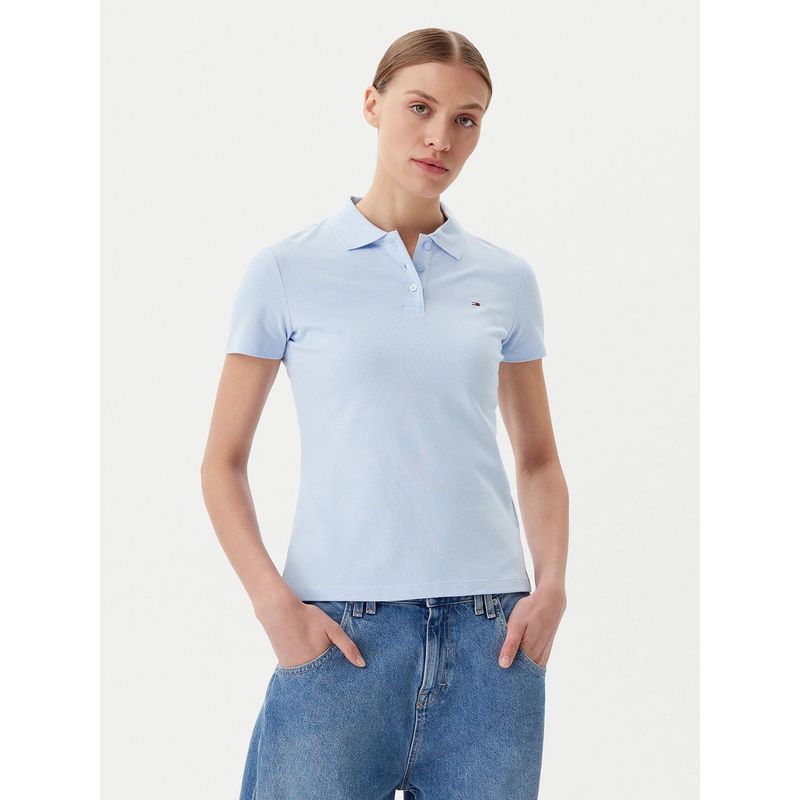 TOMMY HILFIGER - Polo Essential Slim Fit Celeste Tommy Jeans