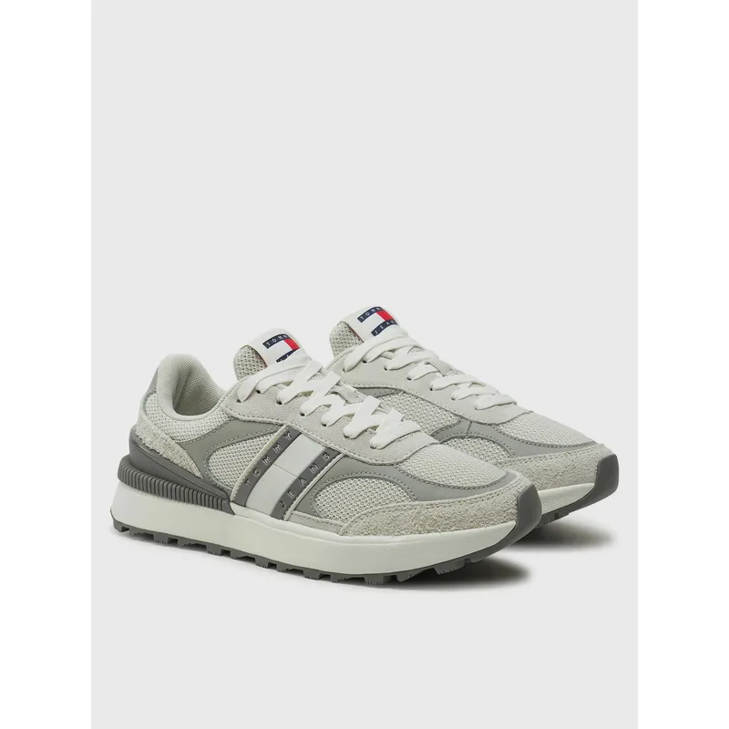 TOMMY HILFIGER - Zapatillas Tech Runner Gris Tommy Jeans