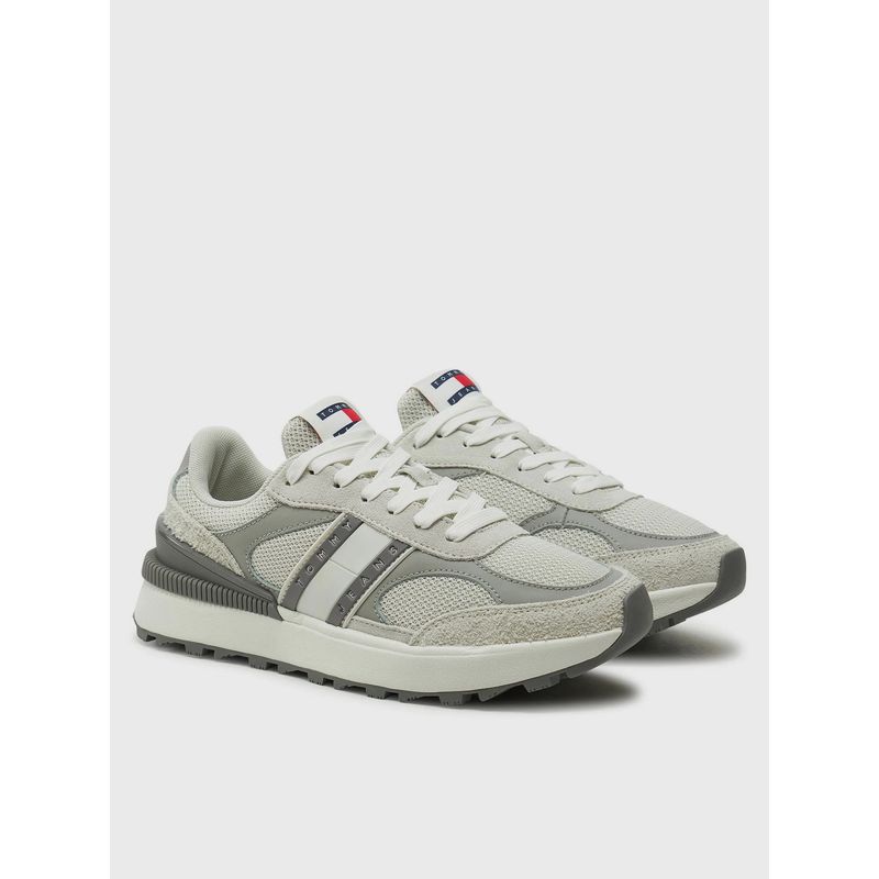 TOMMY HILFIGER - Zapatillas Tech Runner Gris Tommy Jeans