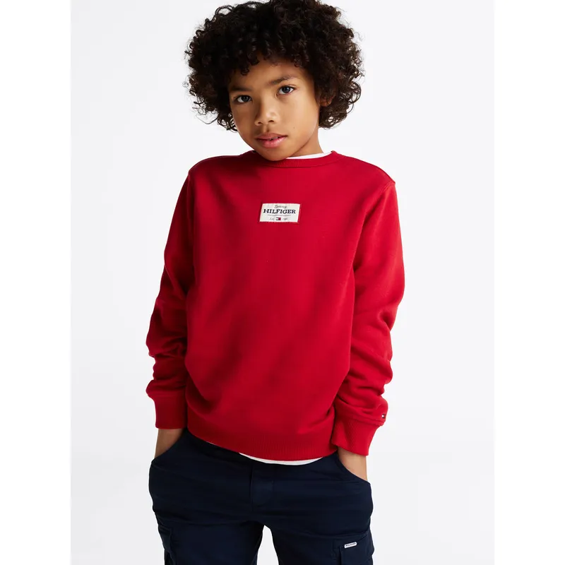TOMMY HILFIGER - Polerón Monotype 1985 Collection Rojo Tommy Hilfiger