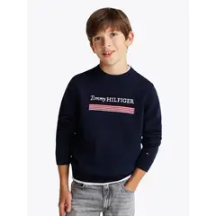 TOMMY HILFIGER - Sweater Con Logo 1985 Collection Azul