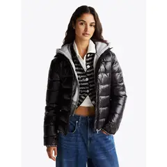 TOMMY HILFIGER - Parka Acolchada Essential Negro Tommy Jeans
