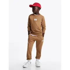 TOMMY HILFIGER - Joggers De Niño 1985 Collection Café