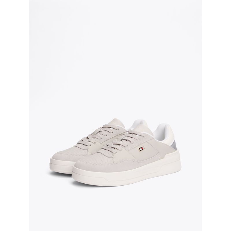 TOMMY HILFIGER - Zapatillas Essential Basket Metallic Gris Tommy Hilfiger