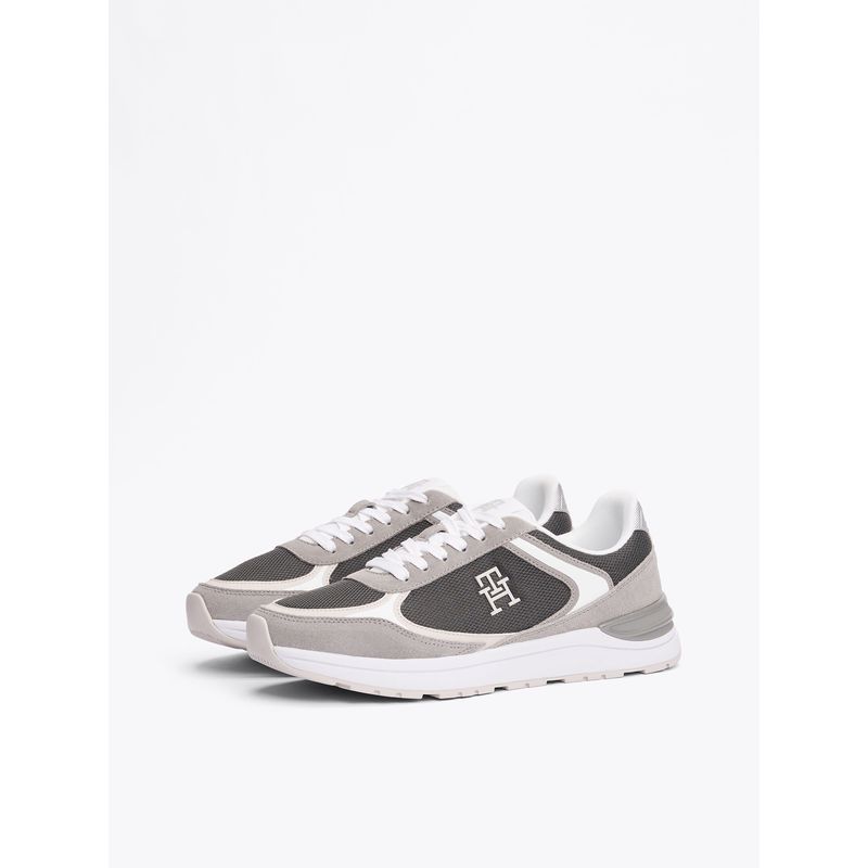 TOMMY HILFIGER - Zapatillas Casual Fashion Runner Mix Gris Tommy Hilfiger