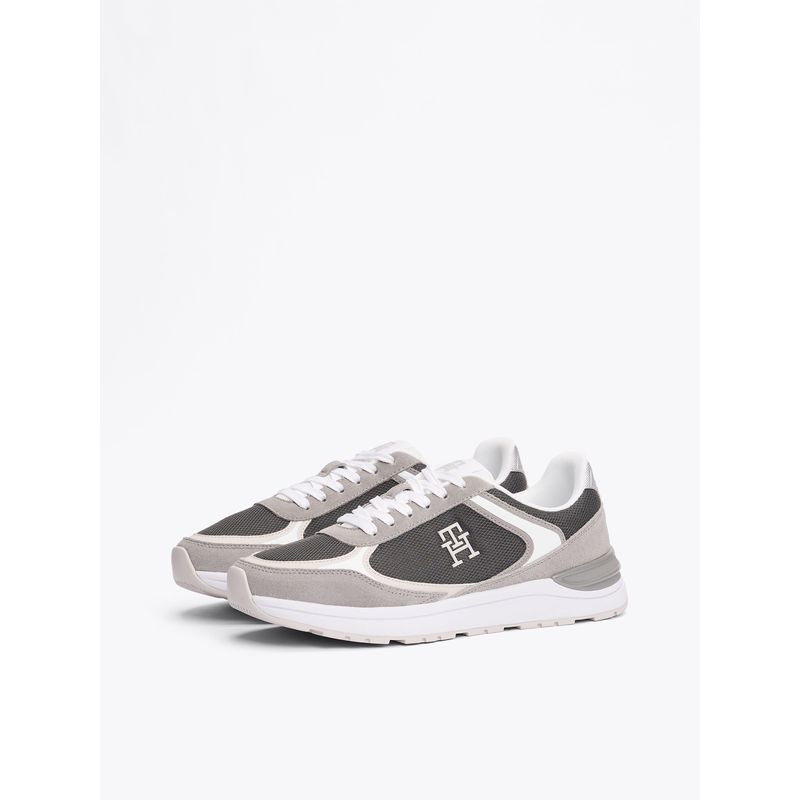 TOMMY HILFIGER - Zapatillas Casual Fashion Runner Mix Gris Tommy Hilfiger