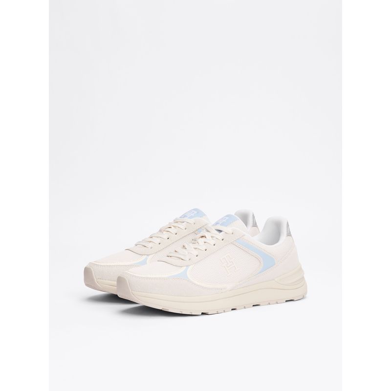 TOMMY HILFIGER - Zapatillas Casual Fashion Runner Mix Blanco Tommy Hilfiger