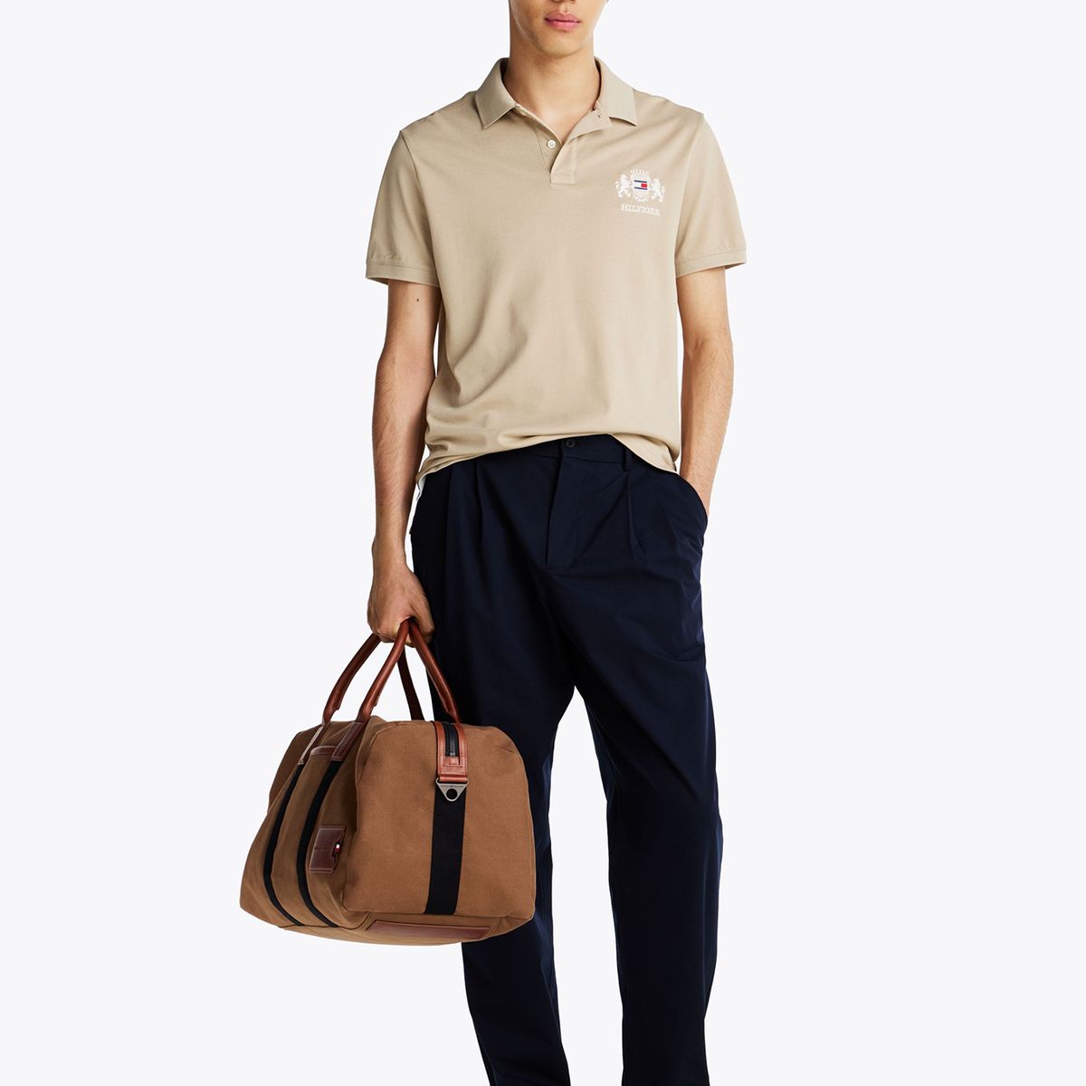 TOMMY HILFIGER - Polo Icon Graphic Regular Fit Beige Tommy Hilfiger
