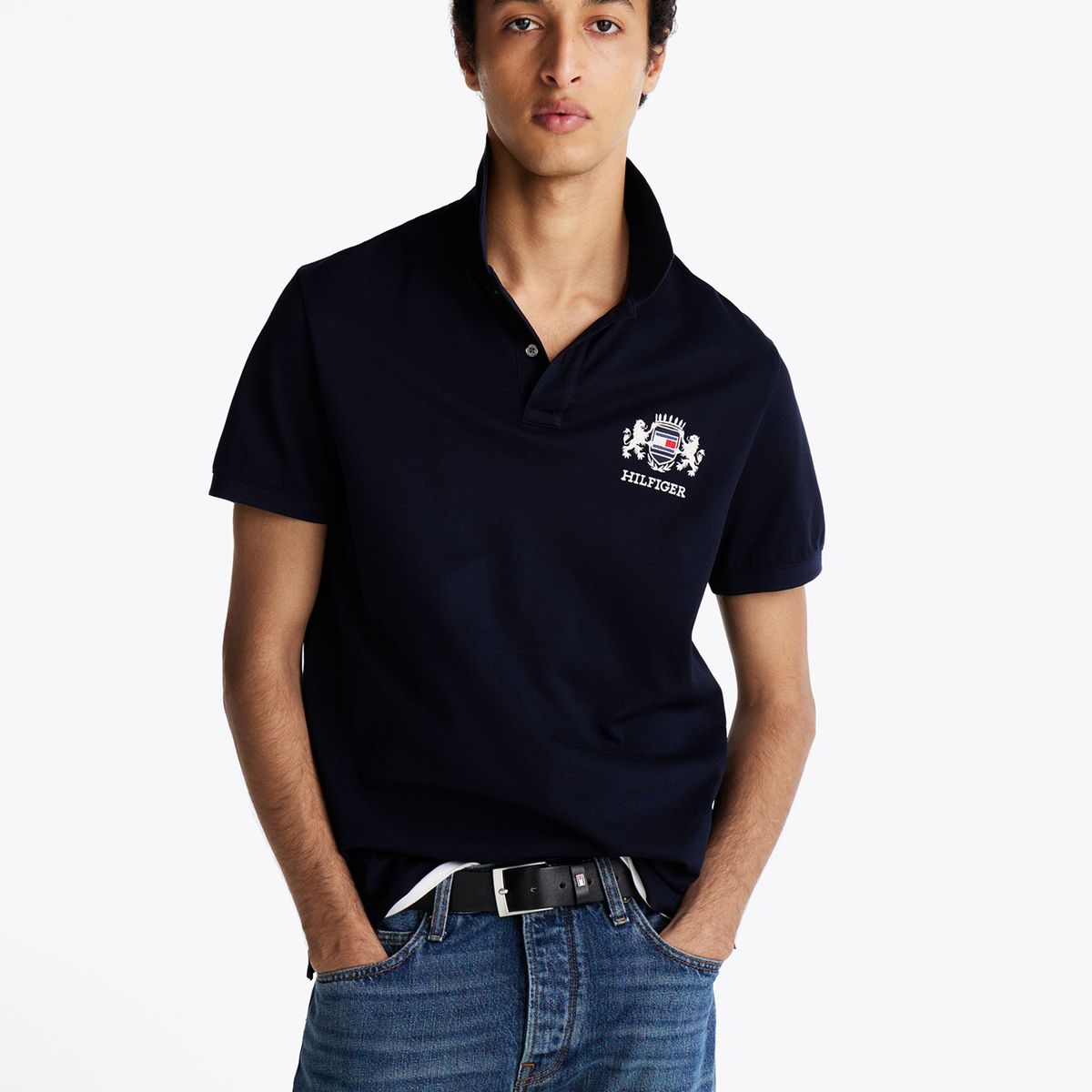 TOMMY HILFIGER - Polo Icon Graphic Regular Fit Azul Tommy Hilfiger