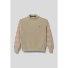 TOMMY HILFIGER - Sweater De Cuello Mock Beige