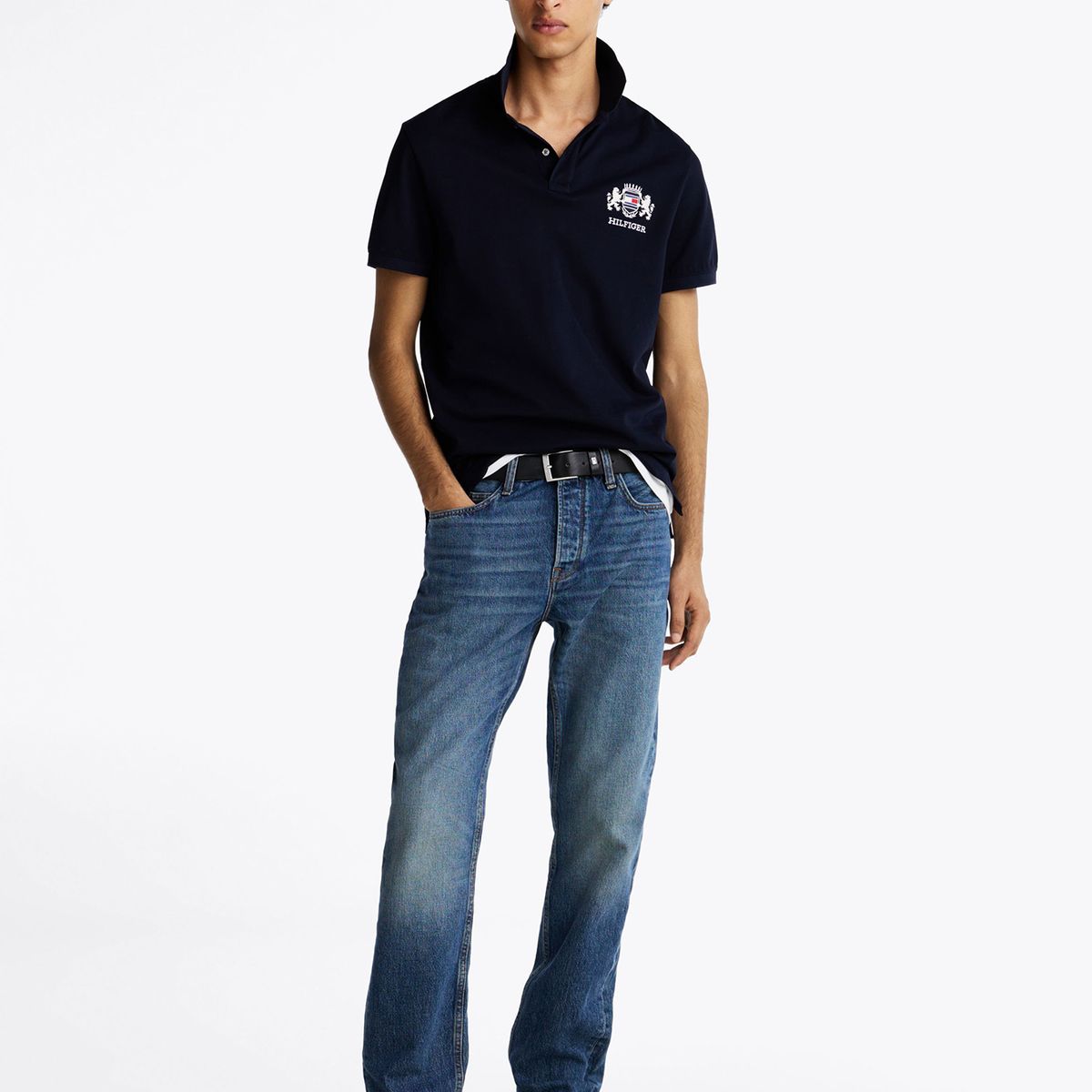 TOMMY HILFIGER - Polo Icon Graphic Regular Fit Azul Tommy Hilfiger