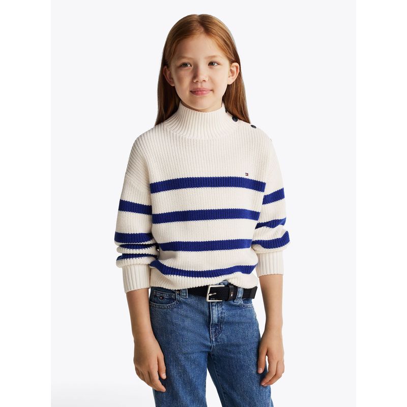 TOMMY HILFIGER - Sweater De Cuello Mock Multicolor Tommy Hilfiger