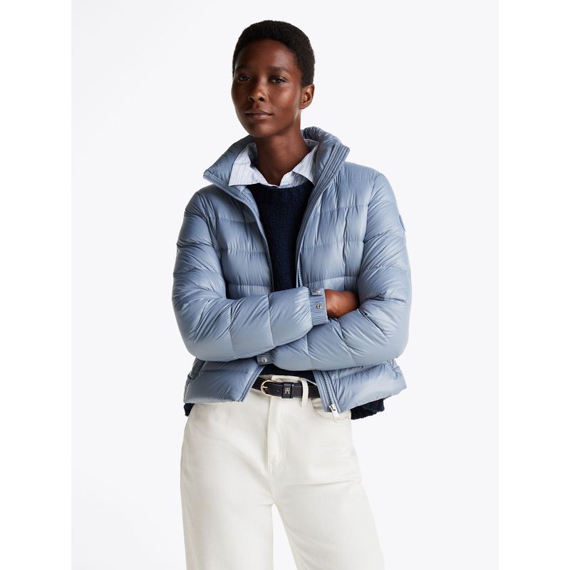 TOMMY HILFIGER - Parka Acolchada Feminine Gloss Celeste Tommy Hilfiger