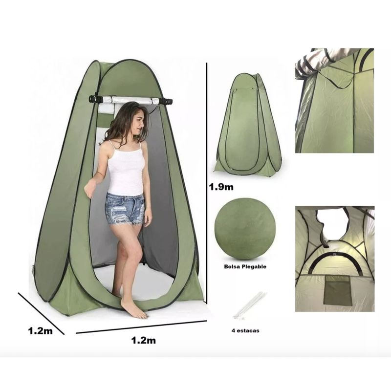 MOMO - Carpa Caseta D Baño Vestidor Portátil Para Camping 1 Persona