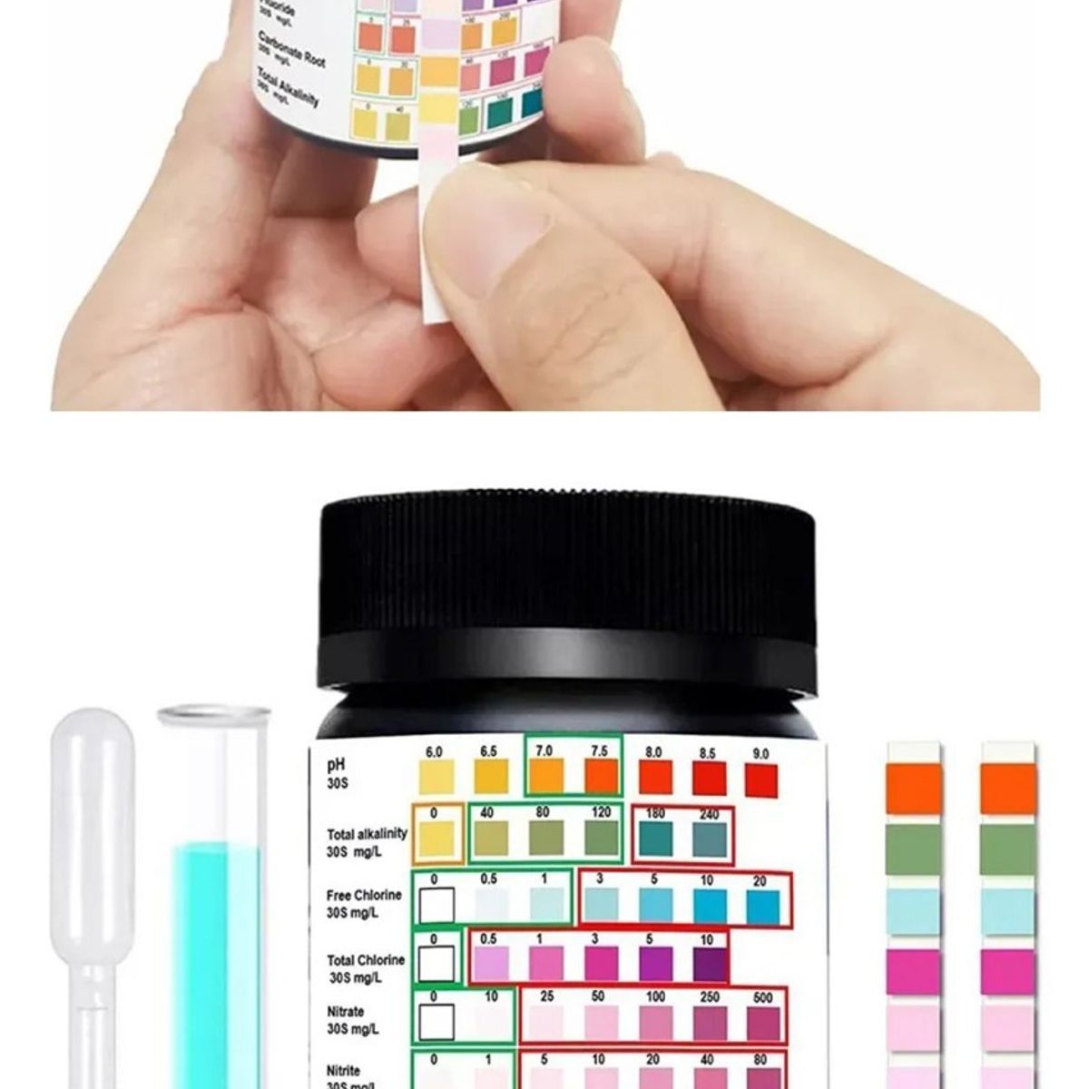 KUANGYE - 100 Prueba Calidad Pureza Agua Potable Tira 16en1 Grifo Pozo