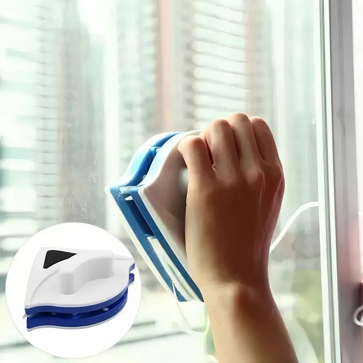 MOVI - Limpia-vidrios Magnético para Ventanas de Vidrio Fácil Uso